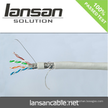 Lansan 4pair cat6 cable de la red del sftp 305m 23awg BC pase prueba de la solapa buena calidad y precio de fábrica